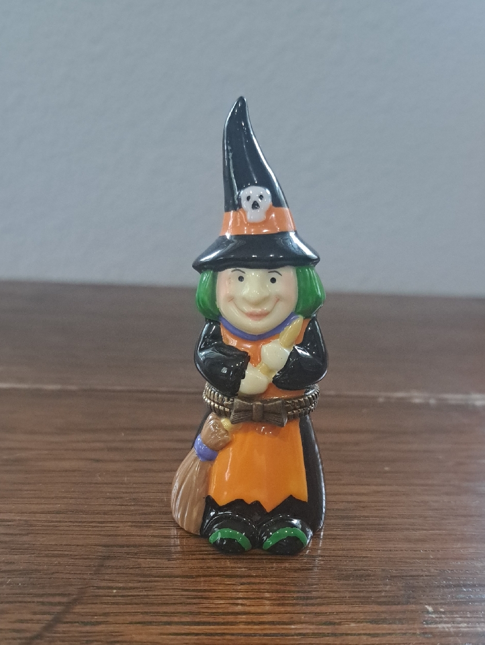 Midwest Of Cannon Falls Porcelain Hinged Witch Trinket Box